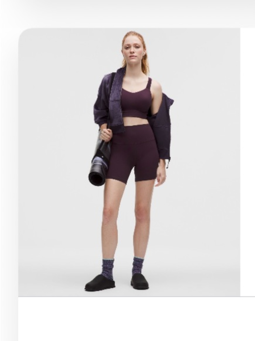 lululemon athletica Energy Longline Bra - Black Plum